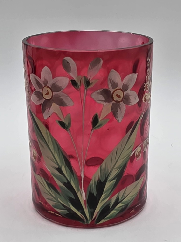Antique Pickle Castor, Victorian Spot Optic Enameled Insert In An Adelphi...