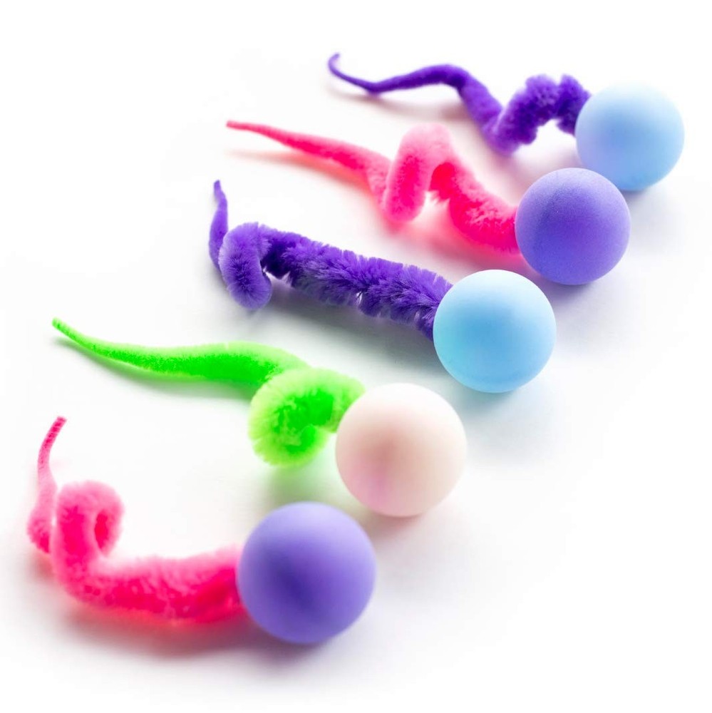 Interactive Cat Toy Wiggly Pong Ball 2 Pack