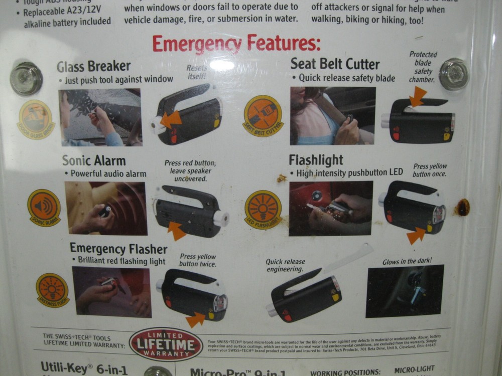 SWISS+TECH 3-PC MICRO EMERGENCY TOOL SET KIT - NOS