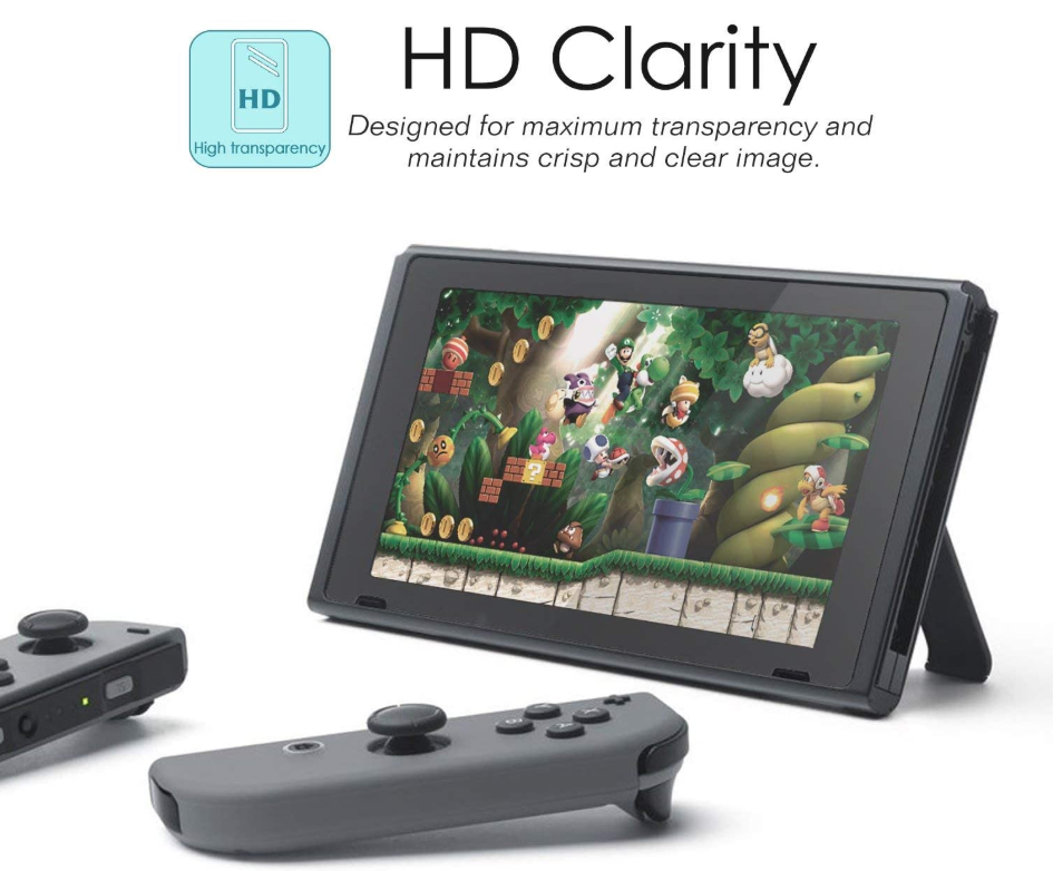 (2 Pack) For Nintendo Switch Premium HD Tempered Glass Screen Protector