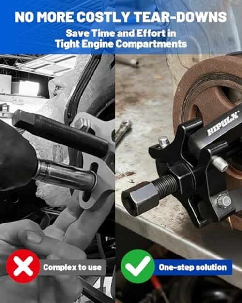 Harmonic Balancer Puller Kit - 3-Jaw Crank Pulley Removal Tool with 4 Force