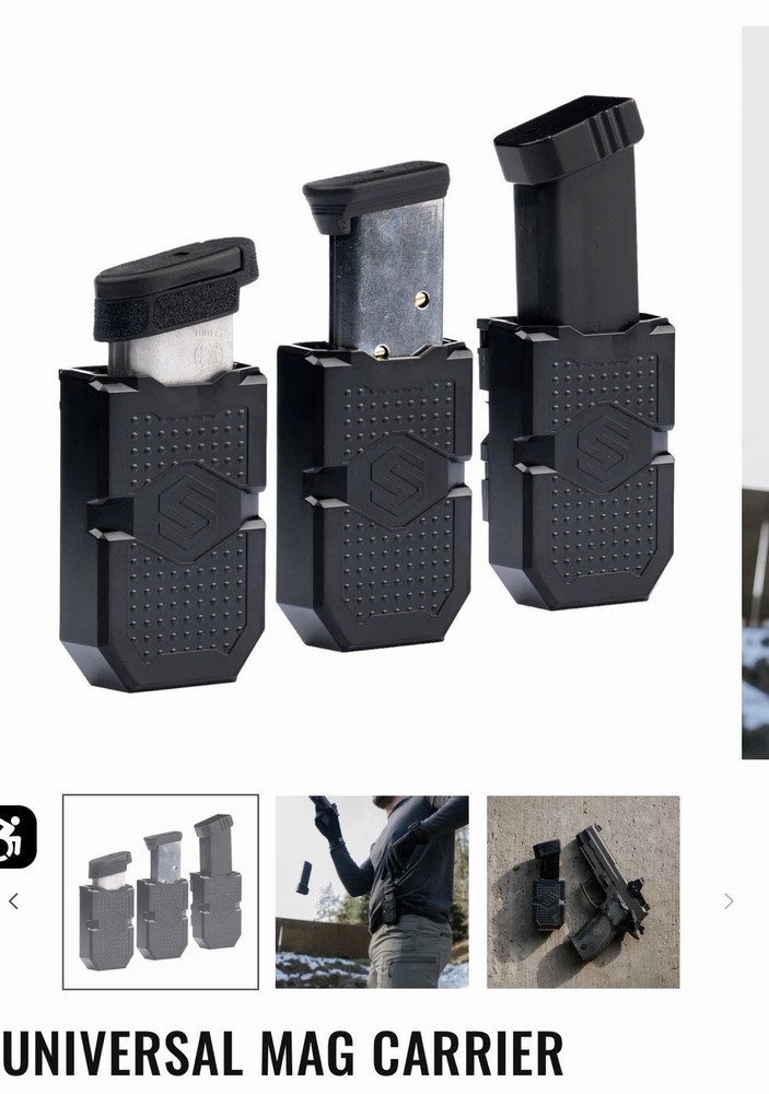 New Stopbox Universal Mag Carrier (Black) Fits Single and Double Stack Mags