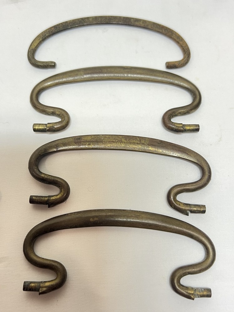 Assorted Antique Brass Drawer Pulls Drop Handles Hardware 10 oz