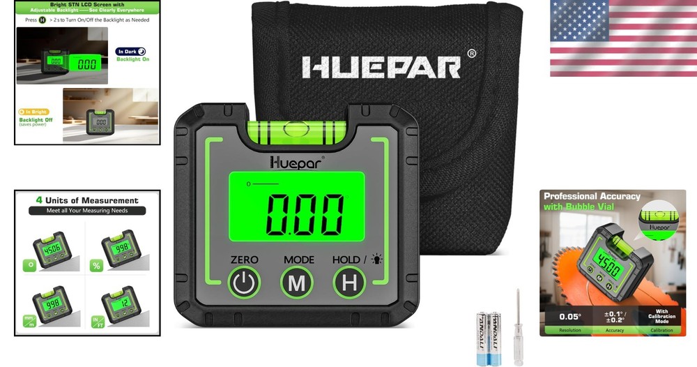 Mini Digital Level Angle Gauge with V-Groove Base