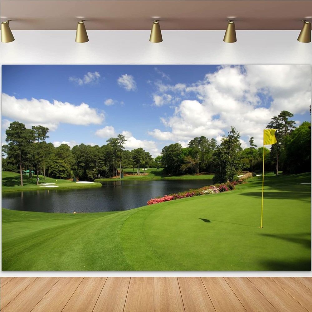 Golf Course Backdrop 10x8ft Green Vinyl Multi-purpose Occasion Type Includes ...