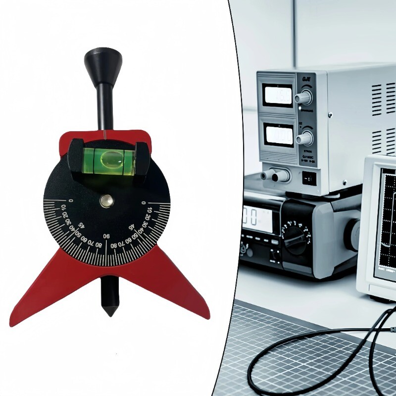 Y-shaped Pipe Center Detector Positioner with Adjustable Dial Bubble Protractor