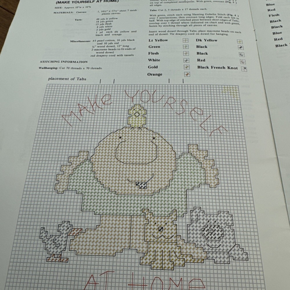 ZIGGY Rainbow Plastic Canvas Needlework Pattern Book Tom Wilson Retro 1982