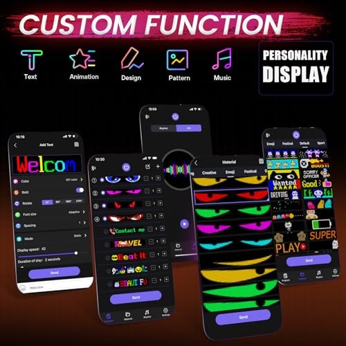 Upgrade Synchronize Multiple Devil Eyes Light, 15''x4'' Full Color 1PCS-CAR