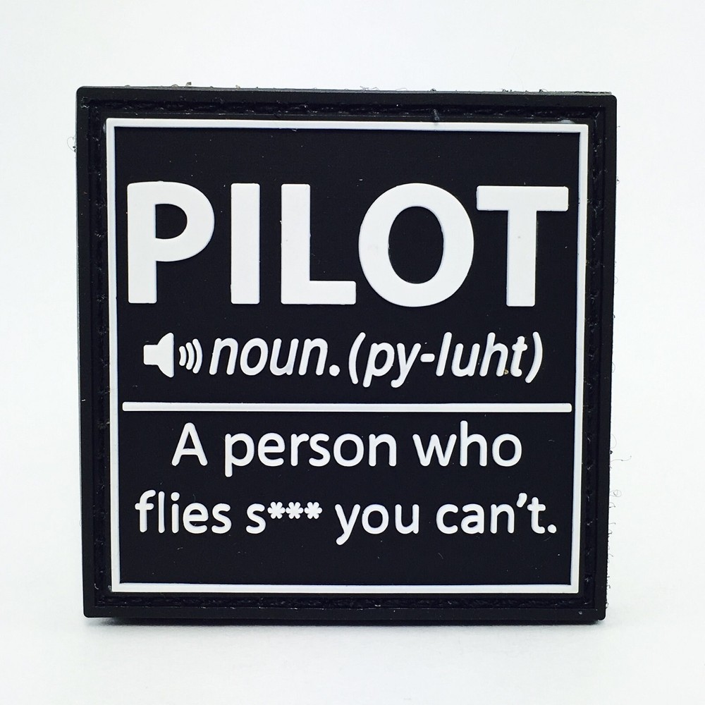 Definition of "PILOT" - PVC Morale Patch - Hook & Loop Backing
