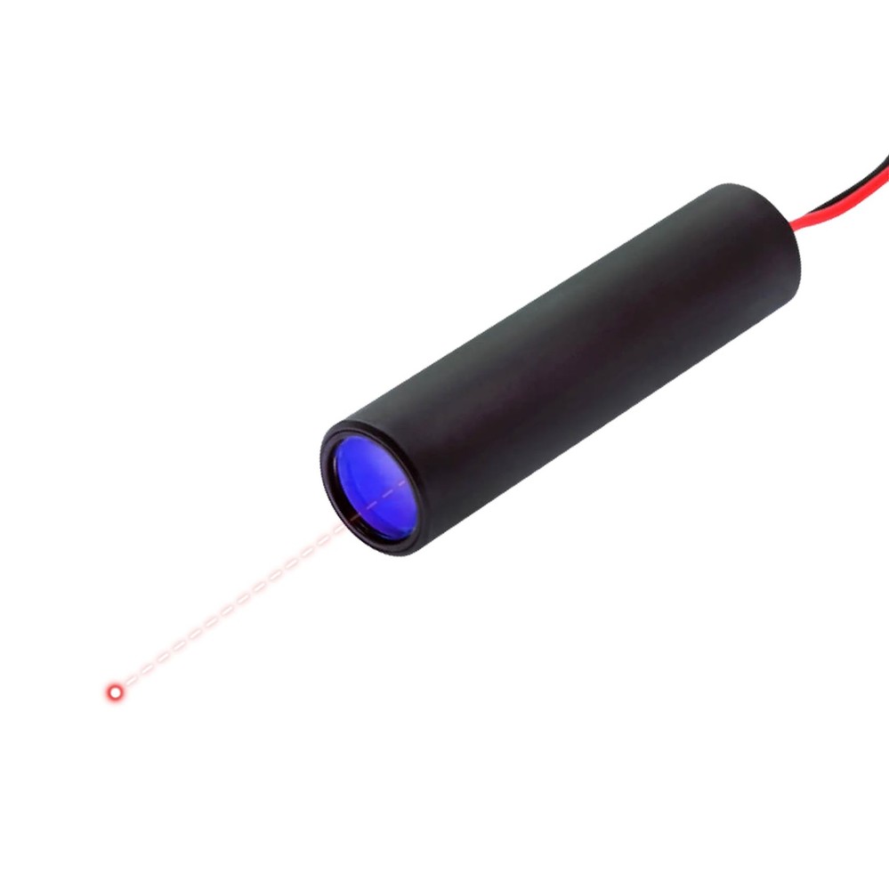 Ultra-Far Range Round Red Dot Laser Module, 635nm, Class 2, 3-6 VDC, Divergen...
