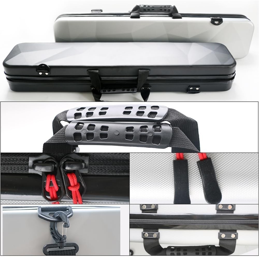 ABS Material Hard Pool Cue Case 2x3 for 1/2 Pool Cues,Durable Construction,Pr...