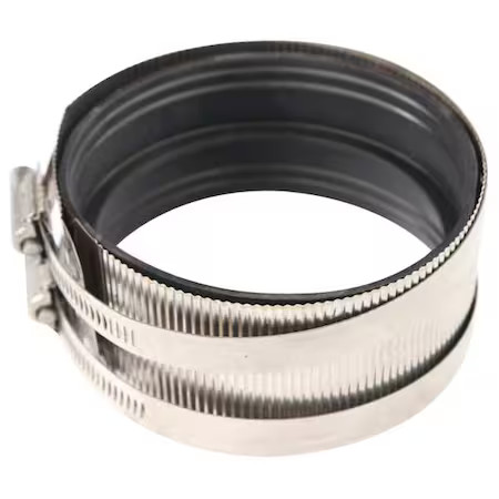 Standard-Duty Clamp Coupling Coupling, 6" Pipe, Female Coupling, Stainless