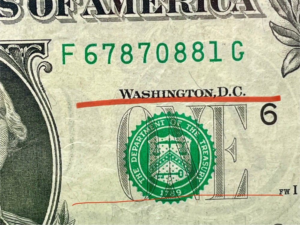 OFFSET THIRD PRINT ERROR Serial #’s & Treasury Seal MISALIGNED SET OF TWO 💵💵