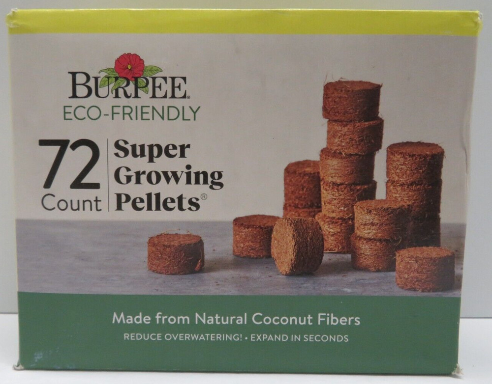 Burpee Eco-Friendly 72 Count Super Growing Pellets New