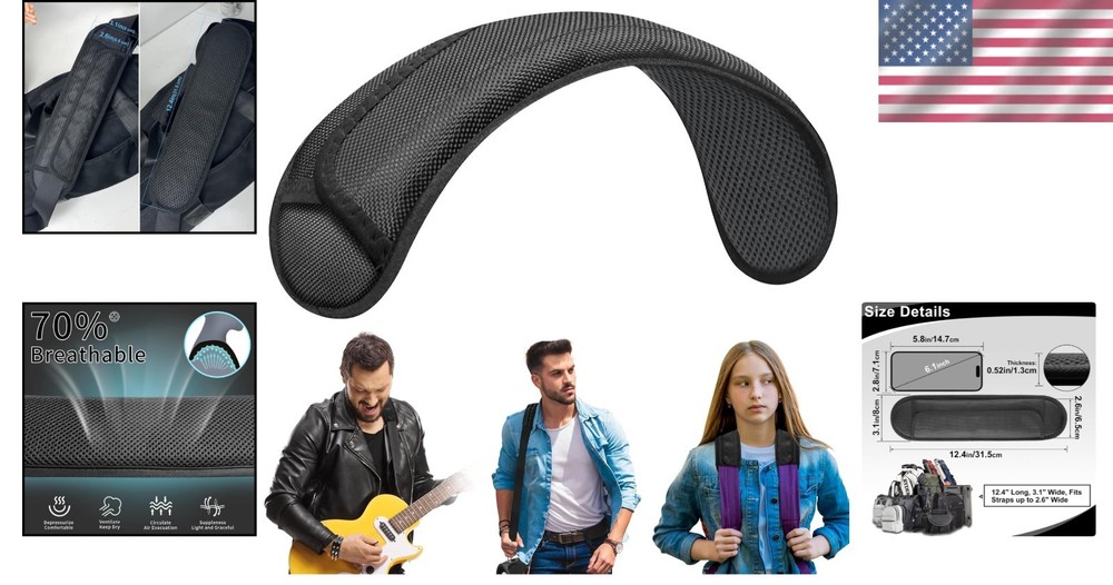 Lightweight Adjustable Shoulder Strap Pad - Extra Thick for Unmatched Comfort