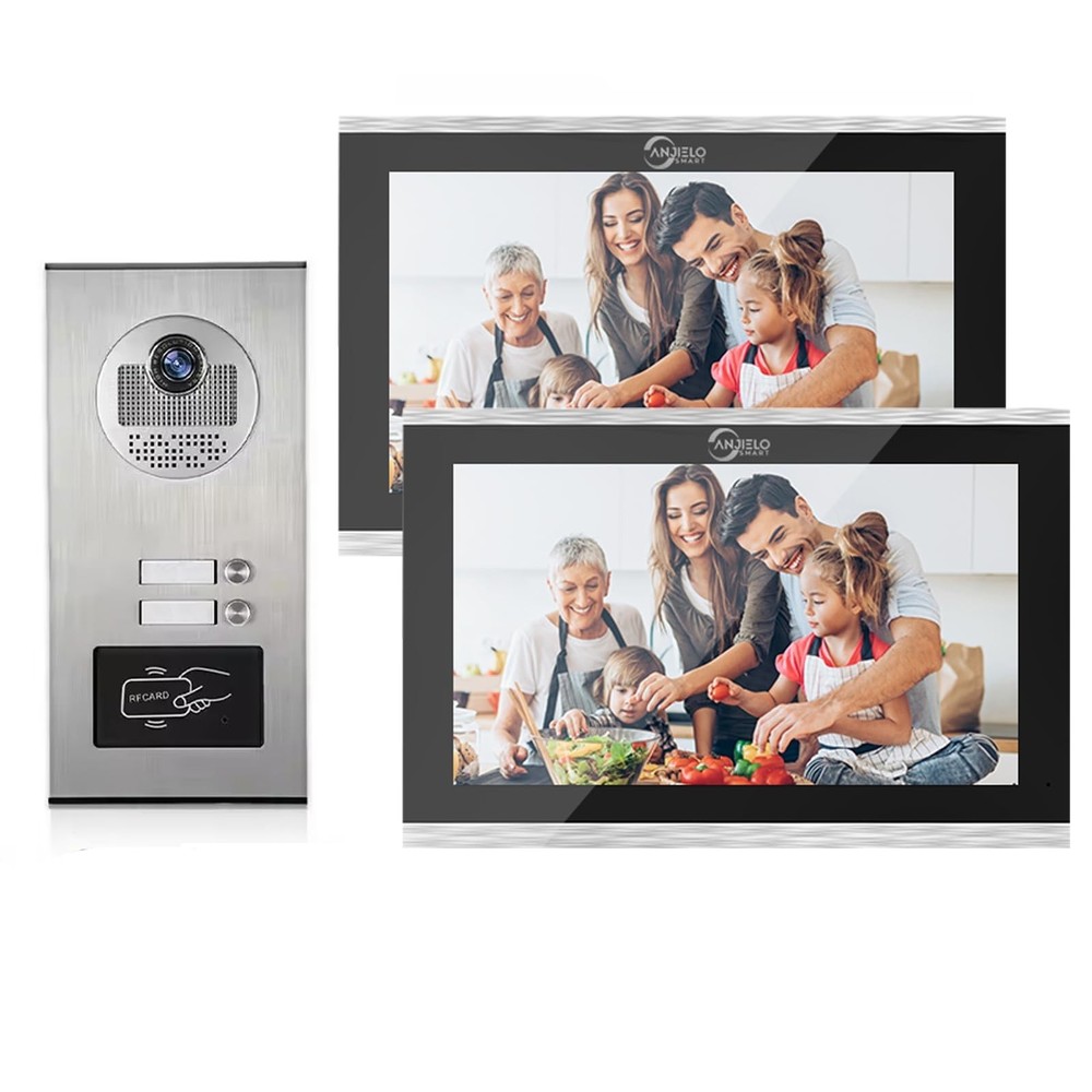 10-Inch Touchscreen Smart Video Intercom for 2 Units – with Motion Detection,