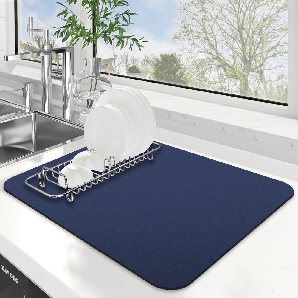 Dish Drying Mat Super Absorbent Drying Mat Large Dish Drying Mats for Kitchen...