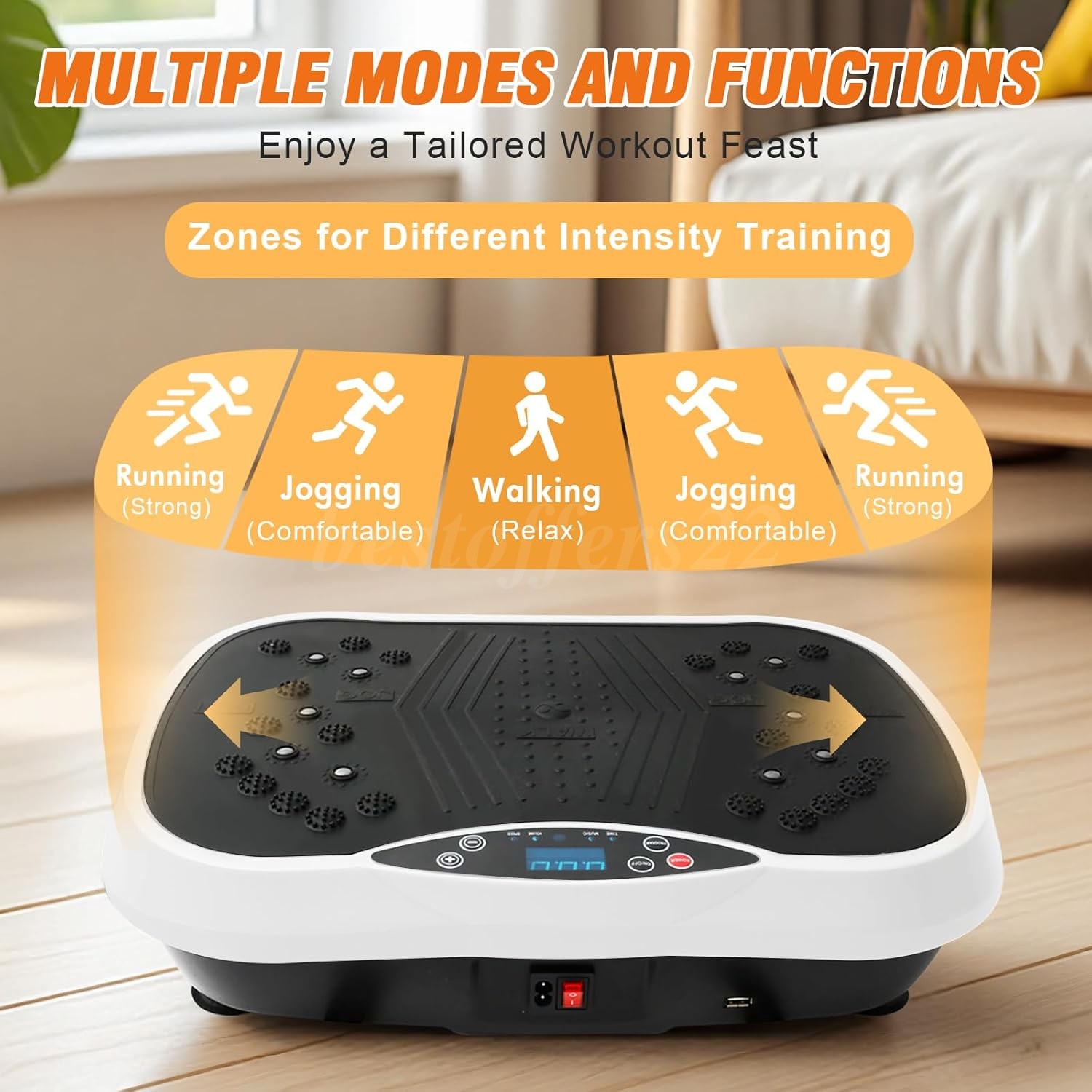 Vibration Plate Exercise Machine Whole Body Workout Vibrate Platform Bluetooth