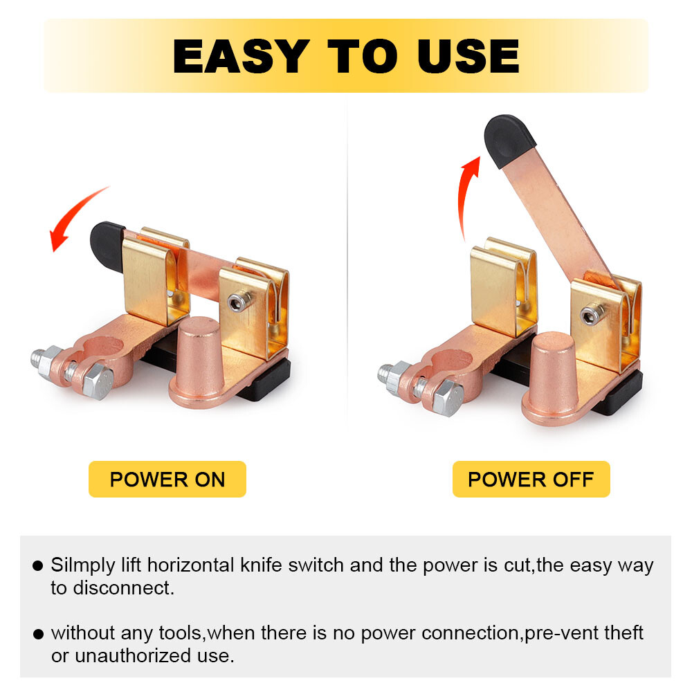 12-24V Heavy Duty Battery Disconnect vertical Blade Switch Cut Off Kill Switch
