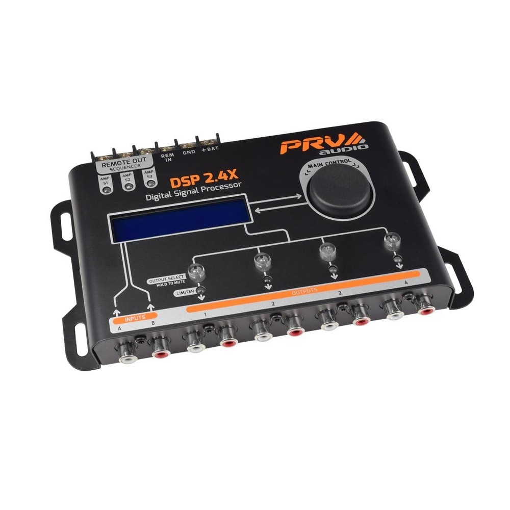 Car Audio DSP 2.4X Digital Crossover and Equalizer 4 Channel Full Digital Sig...