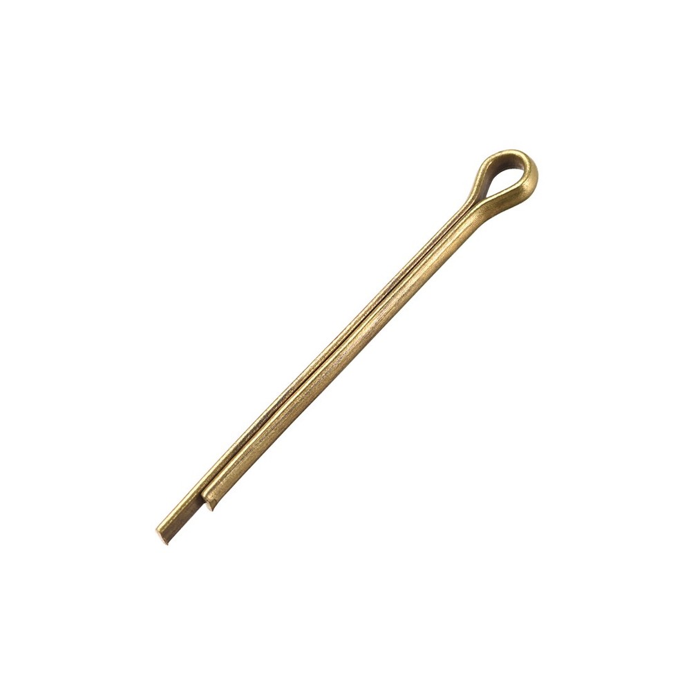 Split Cotter Pin - 3mm x 40mm Solid Brass 2-Prongs Gold Tone 5Pcs