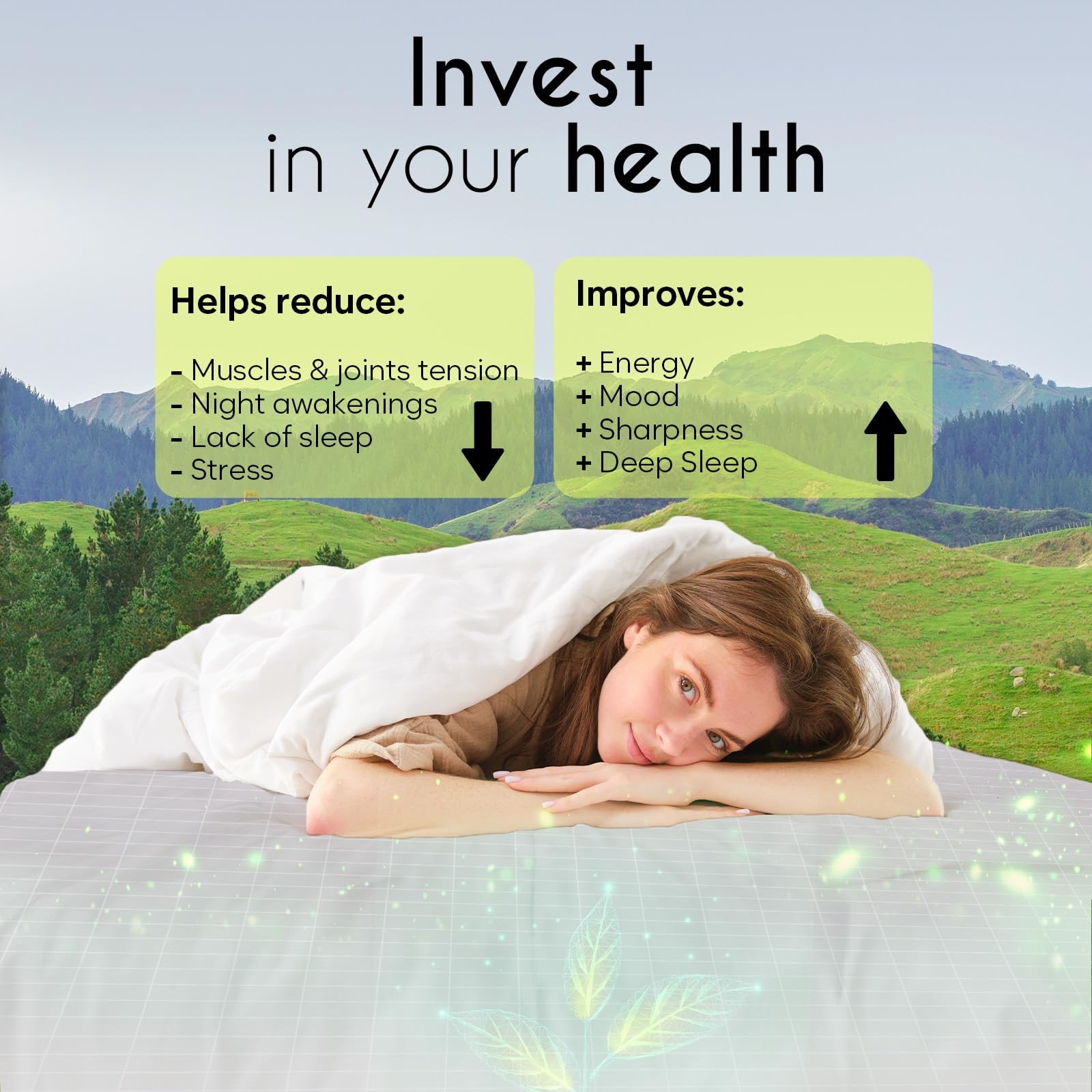 Adamson Grounding Fitted Sheet Queen Size Earthing Sheets - Pure Silver Fiber...