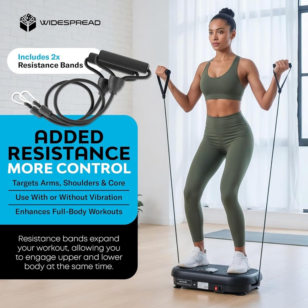 Vibration Plate Exercise Machine, Full Body Shaker Workout Vibrate Stand Shake B