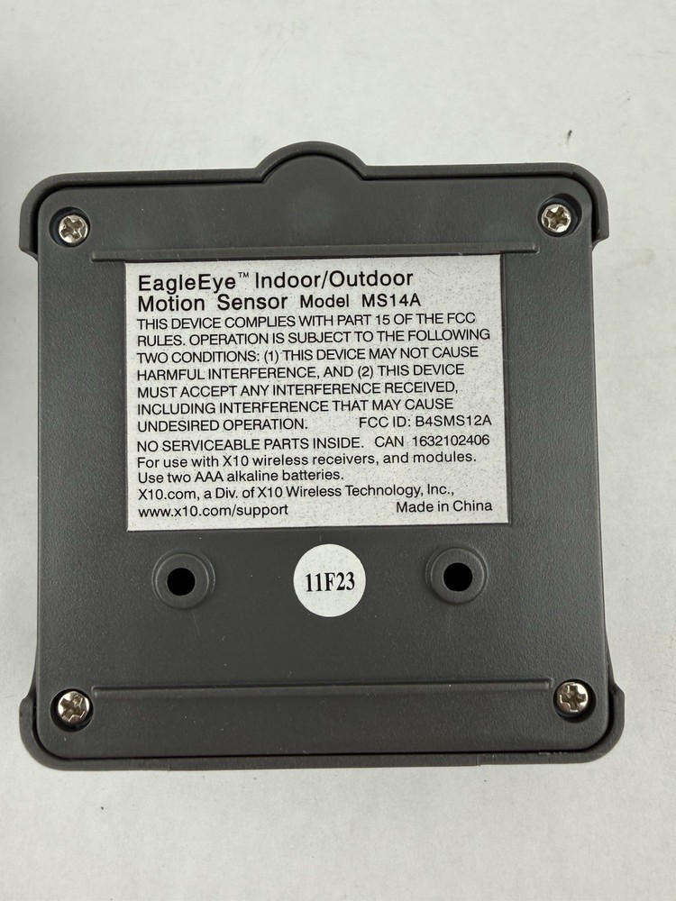 X10 Active Home Active Eye Indoor/Outdoor Motion Sensor Model MS14A Sensor X2