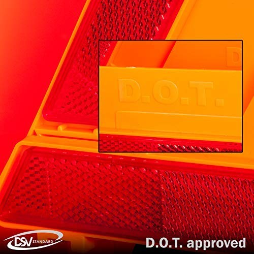 DSV Standard Warning Triangles, Safety Triangles DOT Approved, Plastic, Large