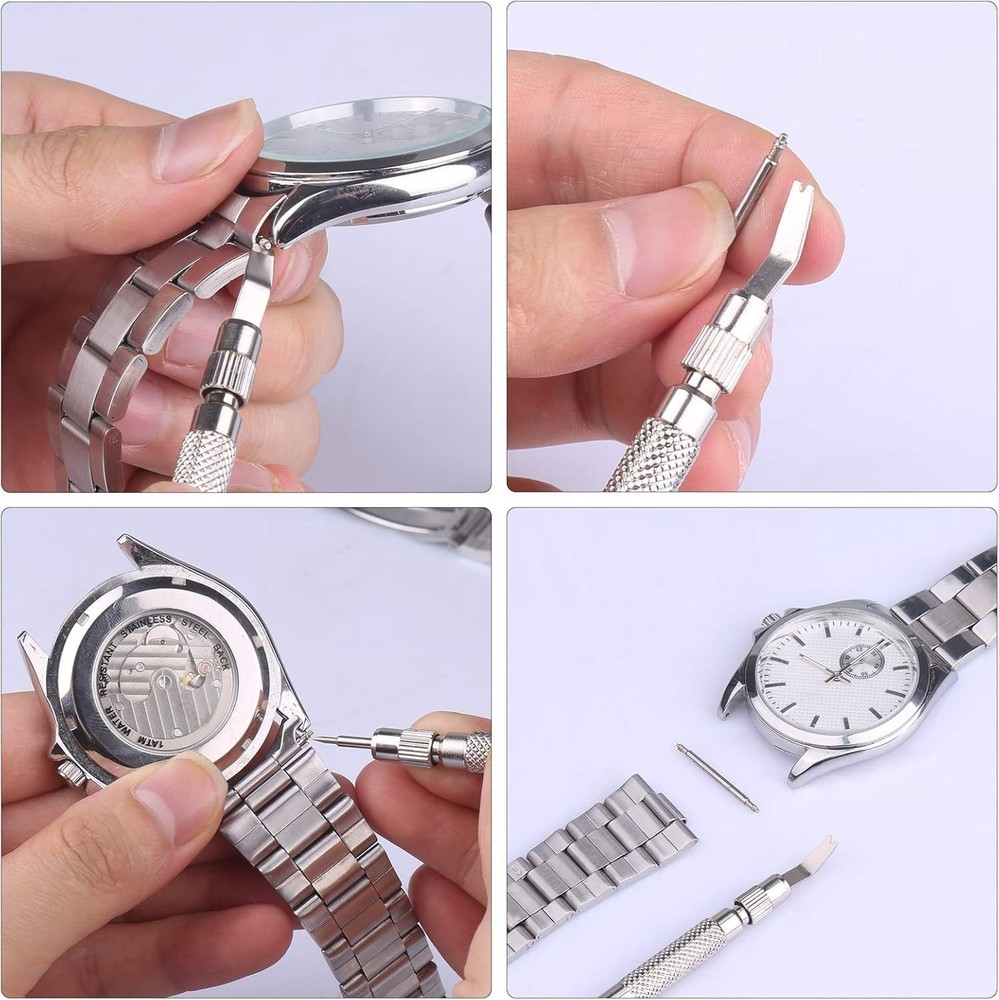 Adjustable Watch Band Tool Set - Ideal for Various Sizes with Replacement Pins