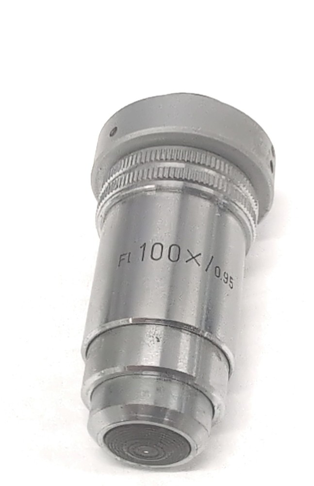 Leitz Wetzlar FL 100x/0.95 Microscope Objective Lens RMS Thread B42315