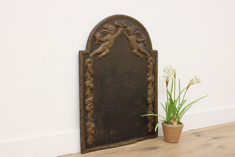 Cast Iron Fireback Antique Classical Fireplace Hearth Plaque #53978