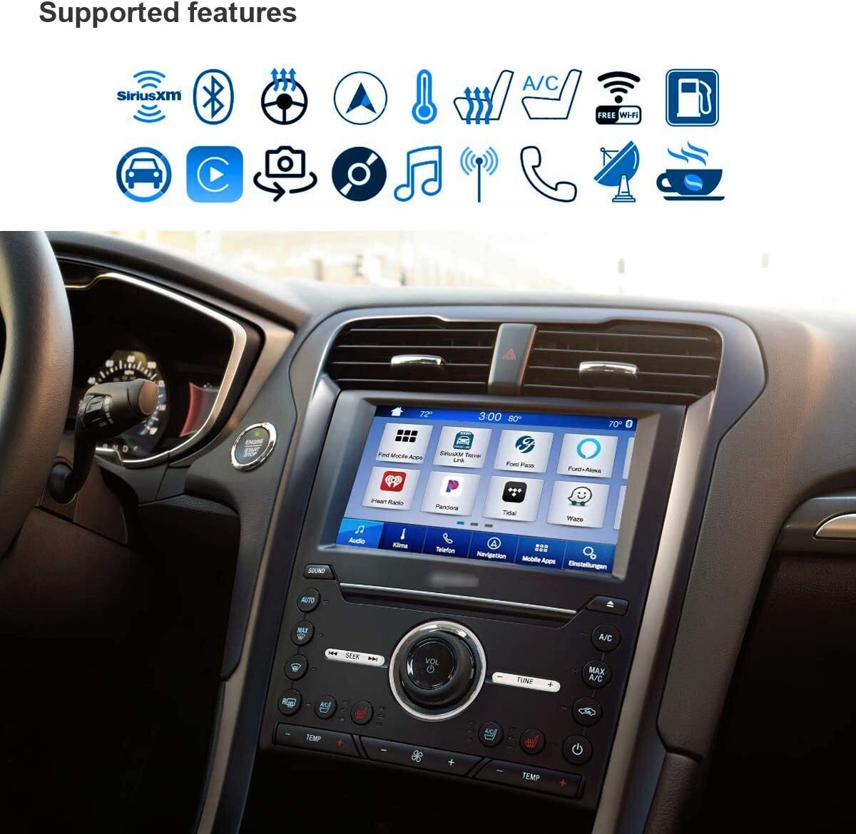 Factory SYNC 2 to SYNC 3 Upgrade Kit 3.4 Fit for Ford Sync3 APIM Module Carplay