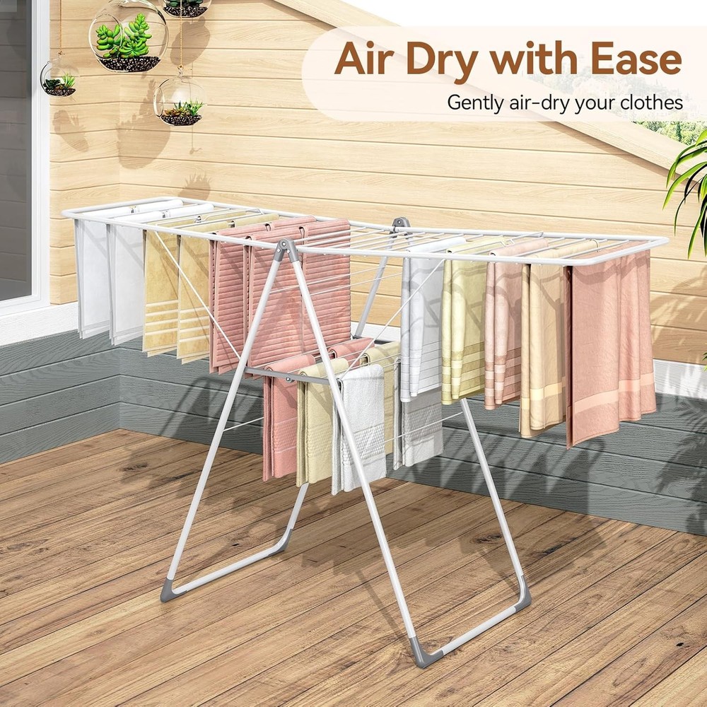 Clothes Drying Rack Foldable Drying Rack Clothing Sturdy Metal Laundry Drying