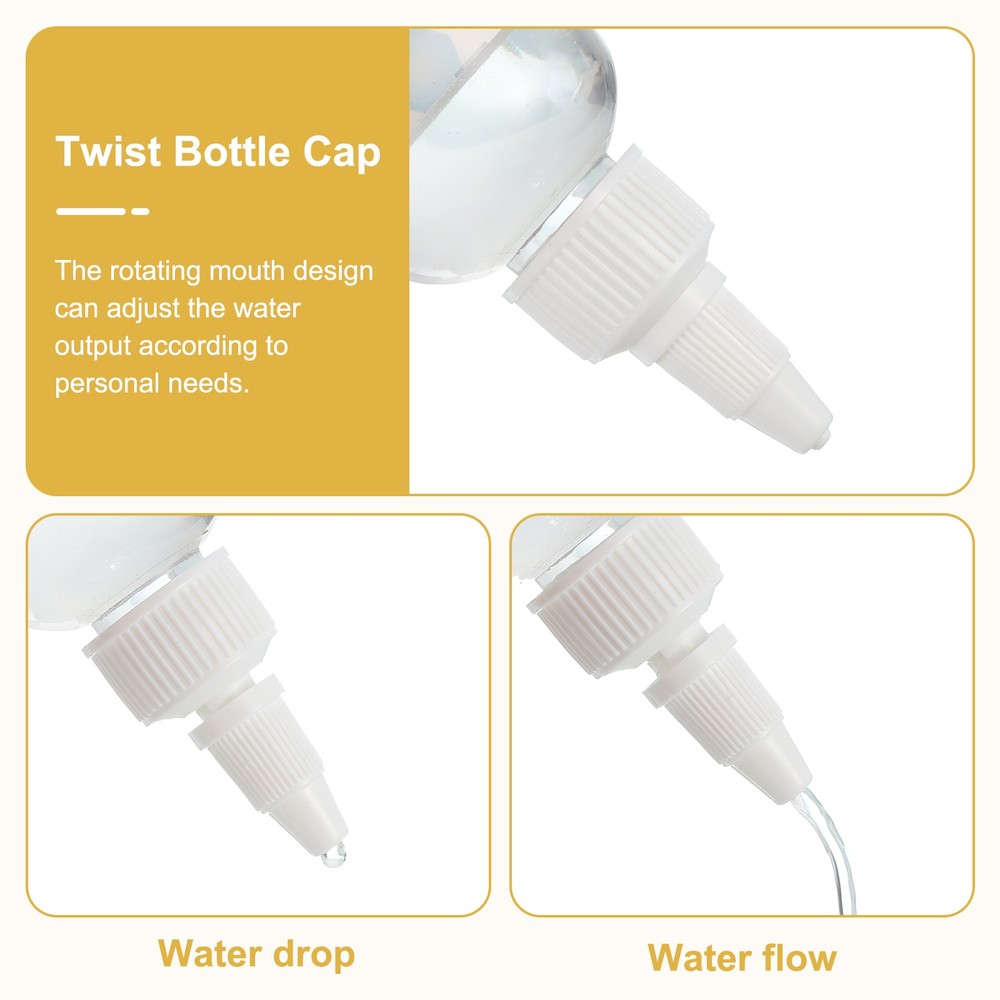 18Pcs 20/410 Plastic Ribbed Edge Squeeze Bottle Replacement Caps, White