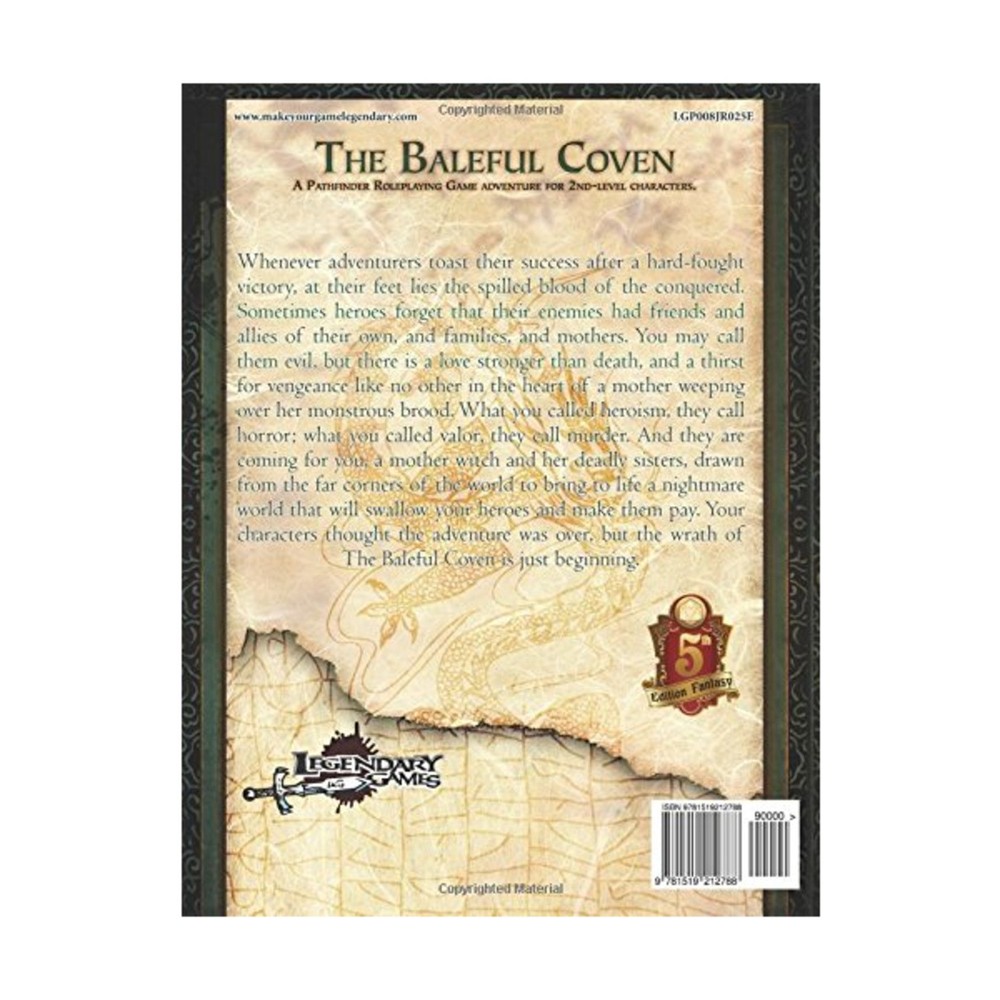 Legendary D&D 5e Module Baleful Coven (5E) New