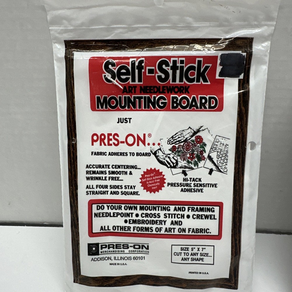 4 Self-Stick Art Needlework Mounting Board 5" x 7" NOS