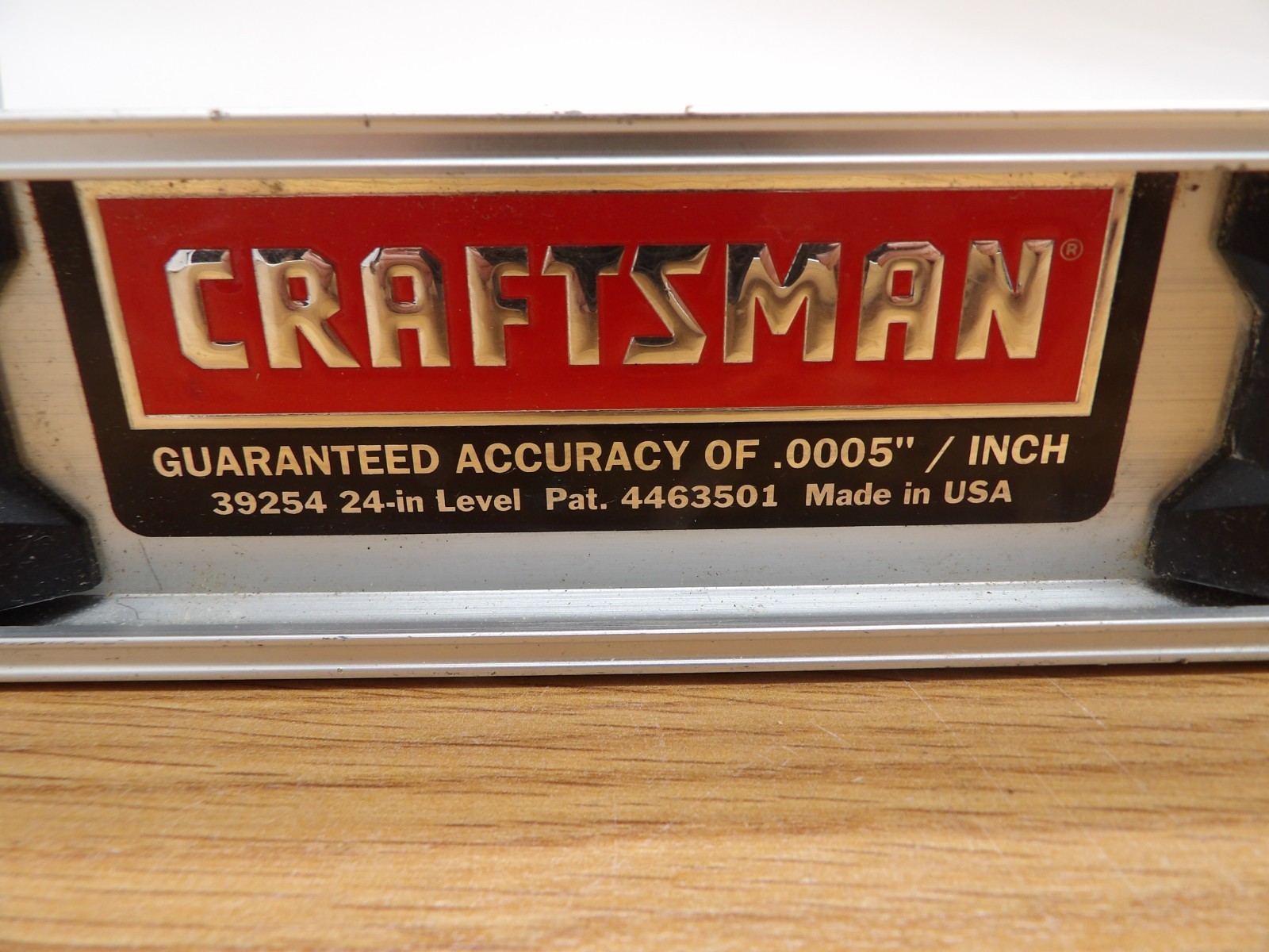 Craftsman 24” Aluminum Frame Level # 39254 - USA --Guaranteed Accuracy Of .0005"