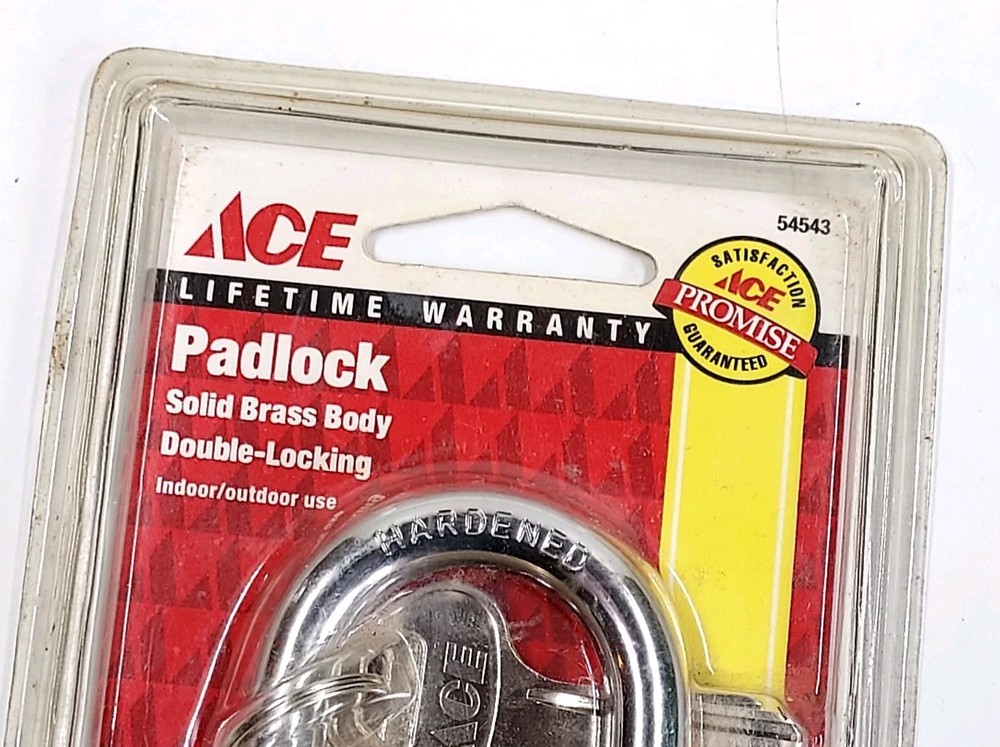 Ace Hardware Solid Brass Body High Security Lock Padlock 54543 - 2”