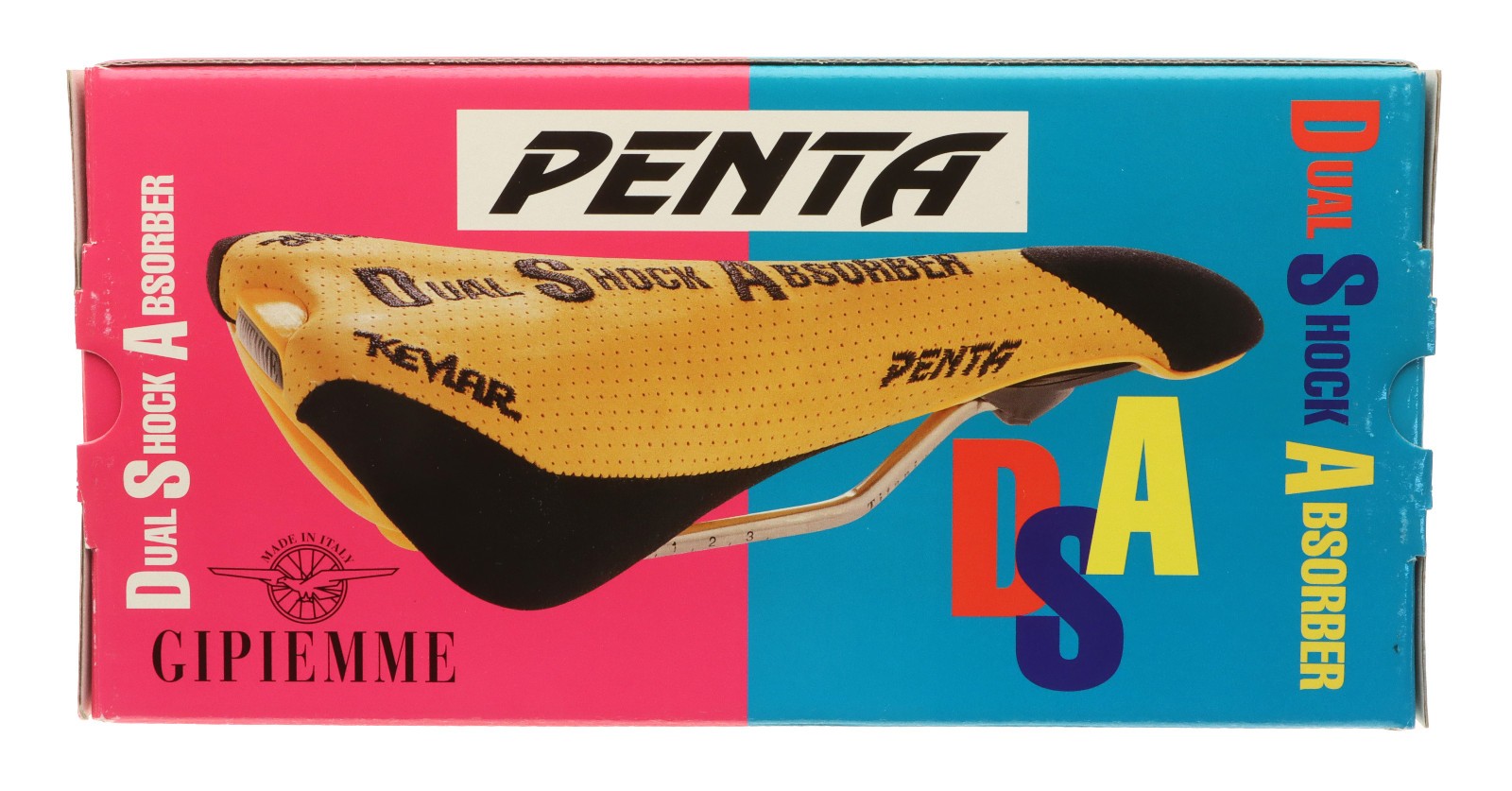 Gipiemme & EuroAsia Penta Saddle Dual Shock Absorber Ti Rails Blue NEW NIB NOS