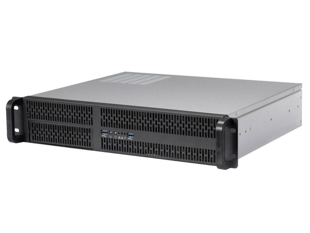 2U Server Chassis Rackmount Case | 4 3.5"/2.5" HDD, 1 5.25" Device | Micro-AT...