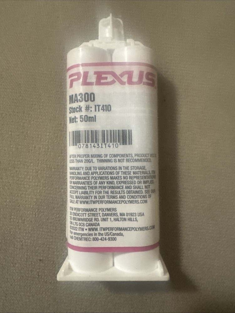 PLEXUS MA300 METHACRYSLATE STRUCTURAL ADHESIVE in CATRIDGE 50ml