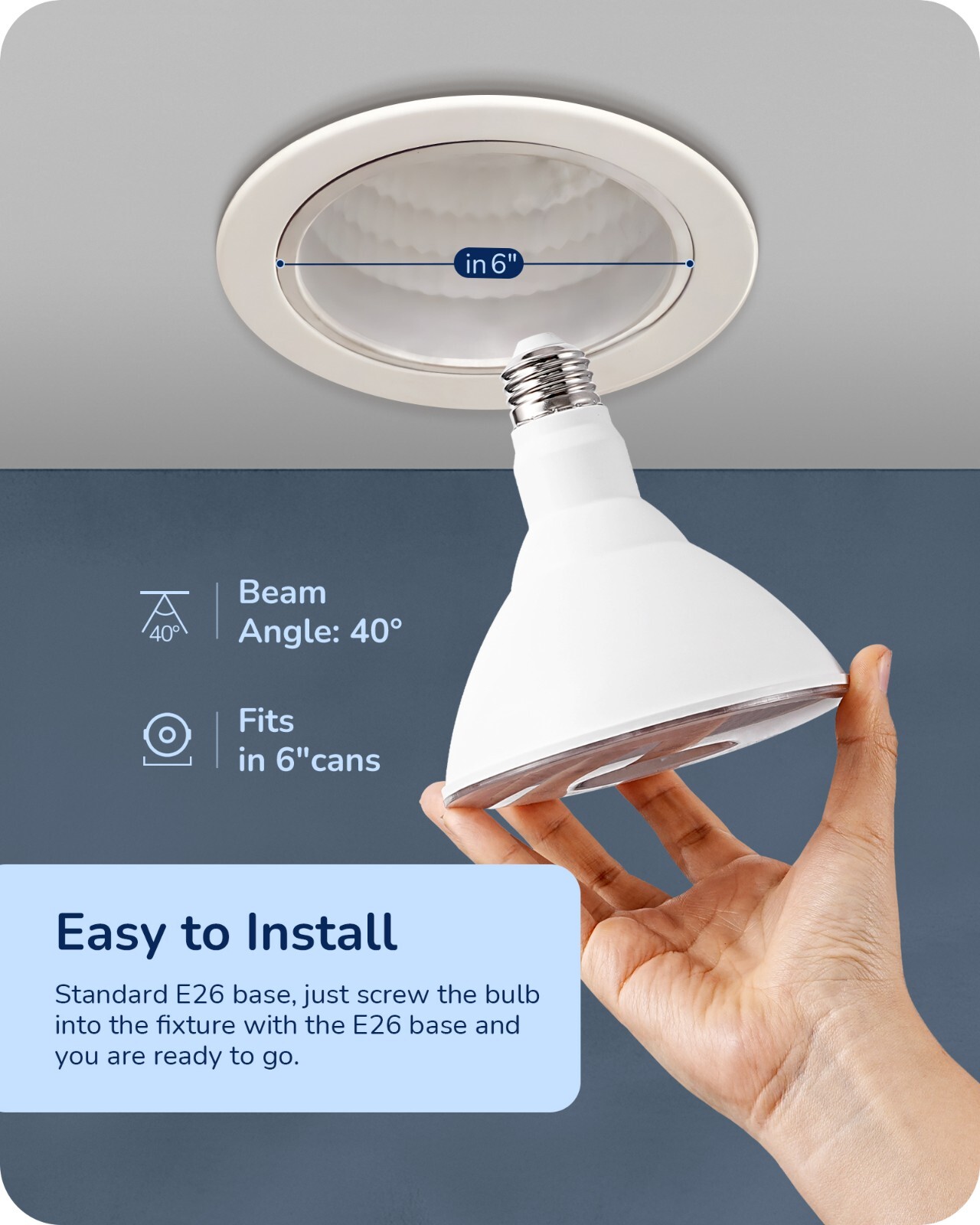 EDISHINE LED PAR38 Flood Light Outdoor Bulb 4 Pack,5000K Daylight 1800LM 18W