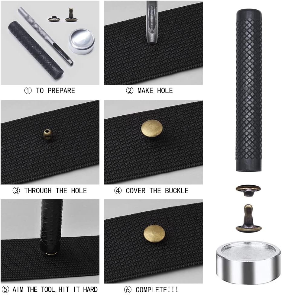 Comprehensive 400-Piece Leather Rivet Collection with Essential Fixing Tools