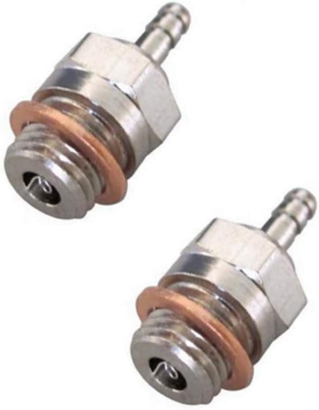 Durable 2-Pack NO.4 Medium Hot Glow Plugs for Optimal RC Engine Performance