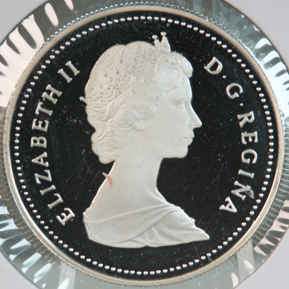Canada 1987 Proof Silver dollar, Davis Strait, .375 oz silver