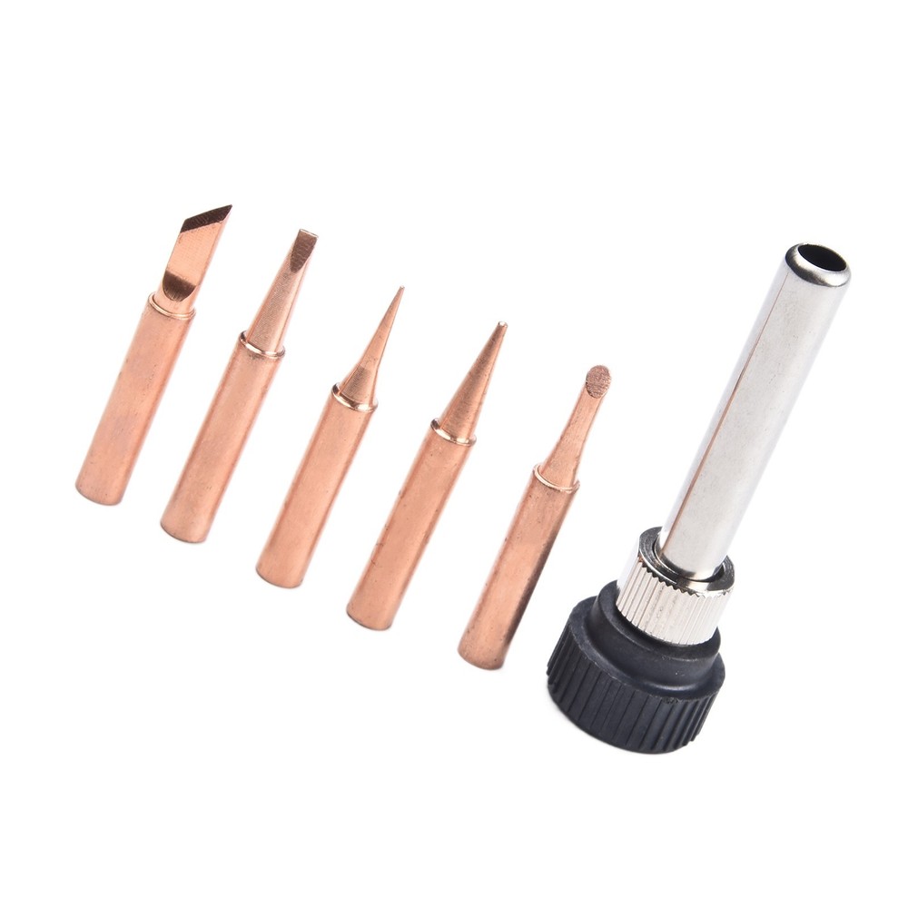 Reliable Copper Soldering Iron Tips 6pcs Tips for Professional Soldering Work