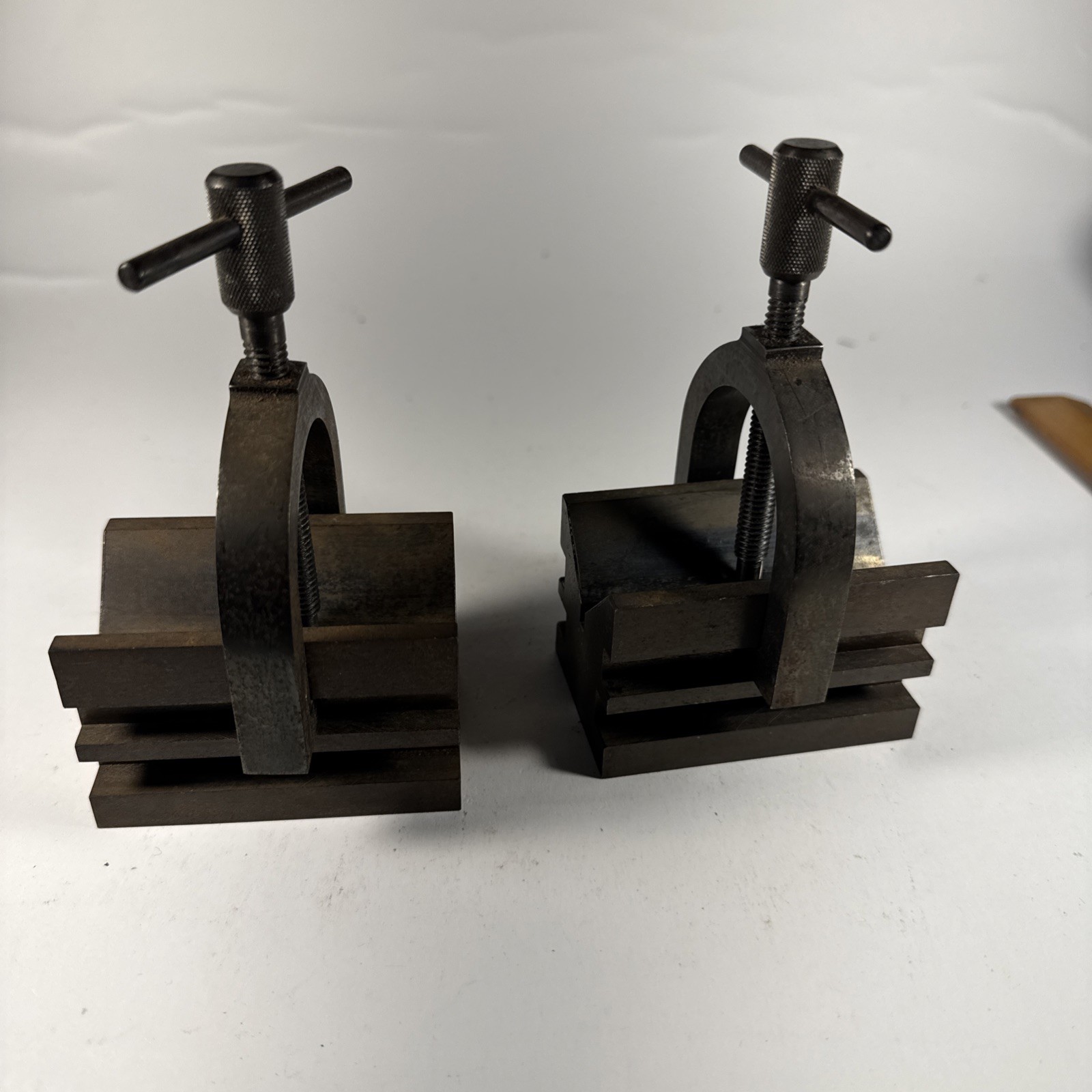 R.F. 1979 Precision V-block and clamp set Heavy Bronze 2.9 Pounds Each