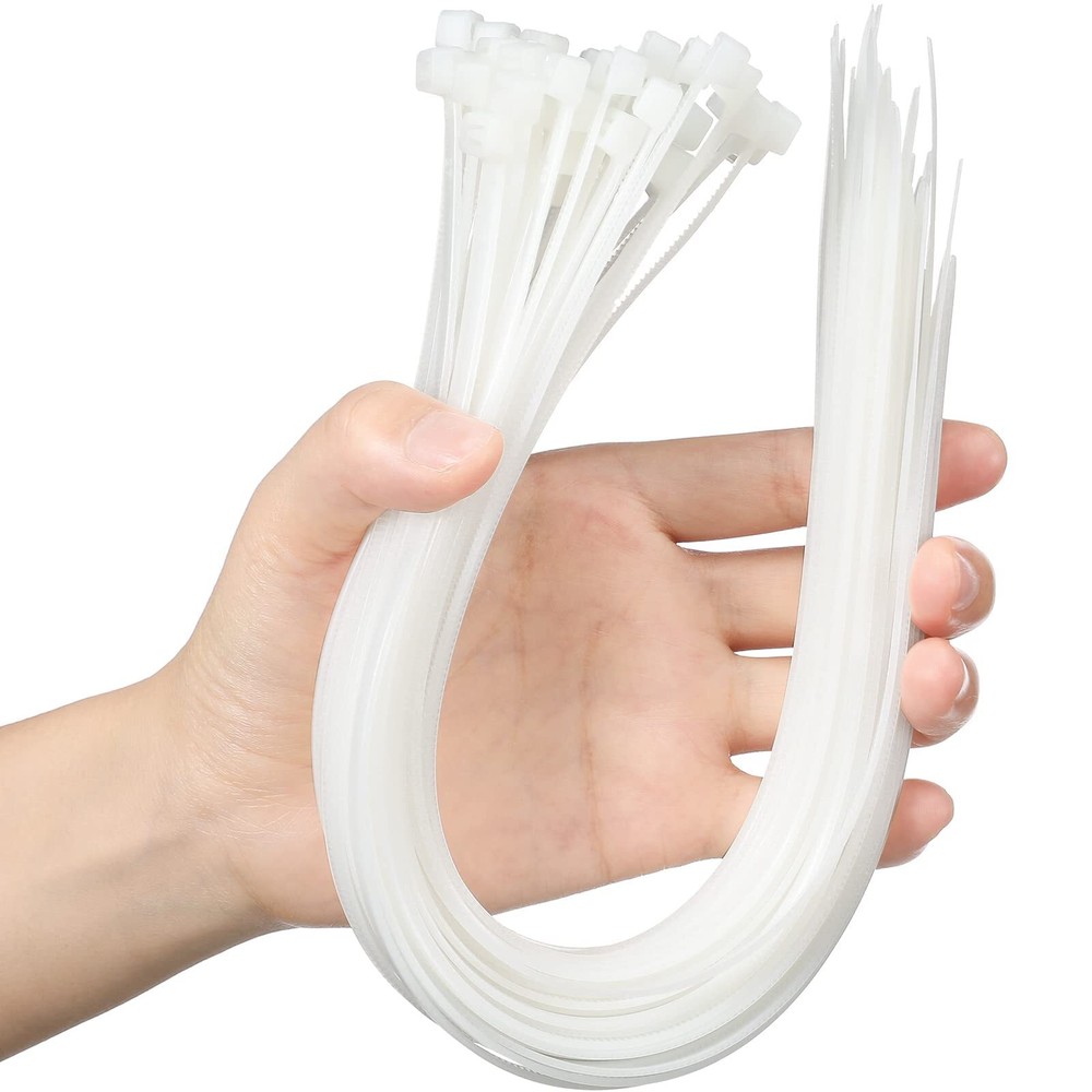 50 Pcs Zip Ties Heavy Duty Strong Large Cable Wire Ties Zip Ties White, 14 Inch