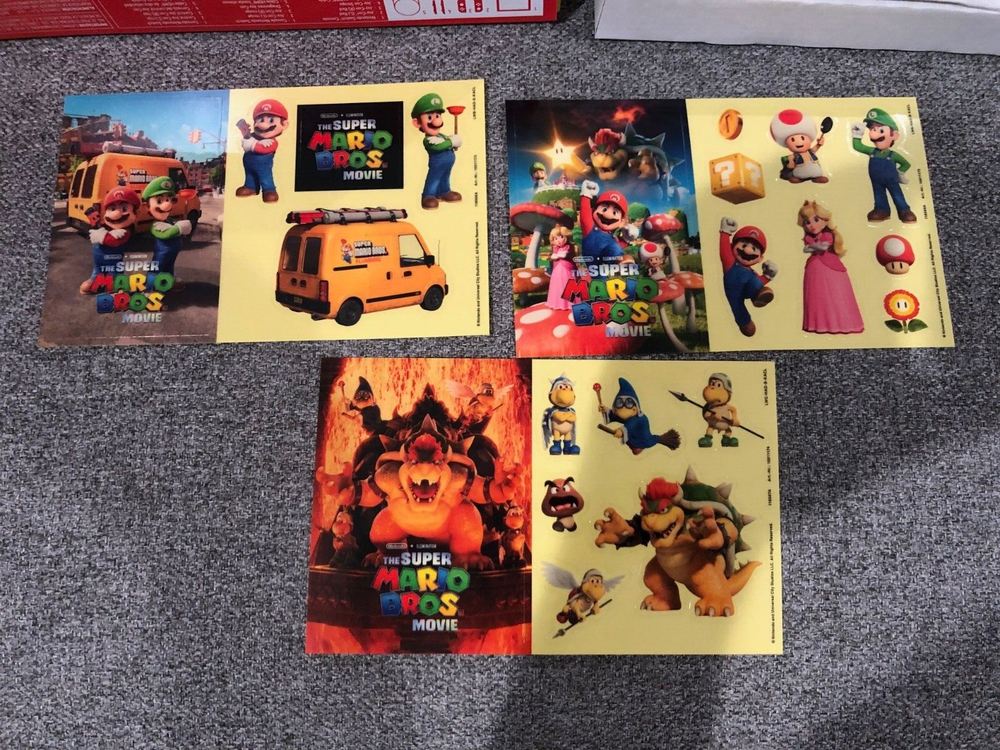 Nintendo switch Mario movie choose one game bundle box sticker and inserts only.